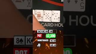 Painful FLUSH over FLUSH for $20,000! 🤮💰  #shorts #poker