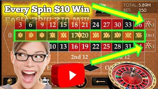 💰💰💲💲Roulette Every Spin $10 Win Strayegy 💰💰💲💲 || Roulette Winning Strategy To Win