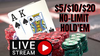 $5/$10/$20 No-Limit Hold’em TCH LIVE Poker Cash Game Stream