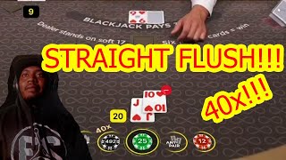 BLackJack: AMAZING  STRAIGHT FLUSH!!!!!!!!!!!!!!!!!!!!!!!!!!!!!!!!