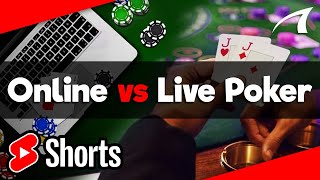 THE DIFFERENCE Between Playing LIVE and ONLINE POKER #shorts