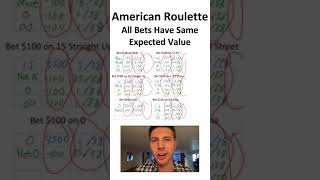 All American Roulette Bets Have the Same Expected Value #Shorts