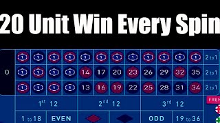 20 Unit Win Every Spin | Best Roulette Strategy | Roulette Tips | Roulette Strategy to Win