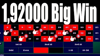 1,92000 Big Win | Best Roulette Strategy | Roulette Tips | Roulette Strategy to Win