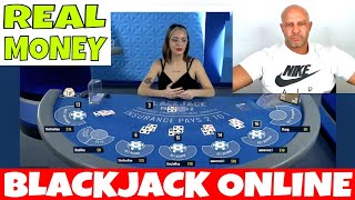 Blackjack Online- Christopher Mitchell Plays “LIVE” For Real Money.