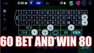 60 BET AND WIN 80 | Best Roulette Strategy | Roulette Tips | Roulette Strategy to Win