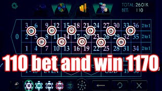 110 bet and win 1170 | Best Roulette Strategy | Roulette Tips | Roulette Strategy to Win