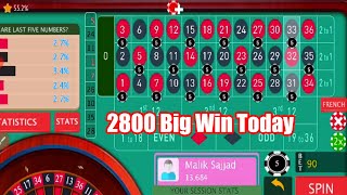 2800 Big Win Today  | Best Roulette Strategy | Roulette Tips | Roulette Strategy to Win