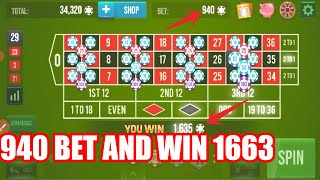 940 BET AND WIN 1663 | Best Roulette Strategy | Roulette Tips | Roulette Strategy to Win