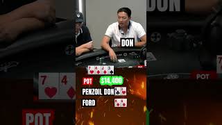 ACTION Player brings MAX PAIN for $21,500 Pot! #shorts #poker