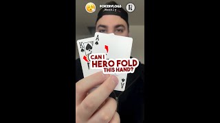 CAN I HERO FOLD WITH AK? | INSANE Poker hand on a Poker Vlog NLH Cash Game Las Vegas #shorts