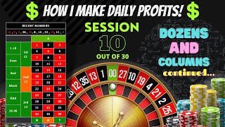 How to make money online: Roulette Strategies Session 10 (dozens and columns  progression strategy)