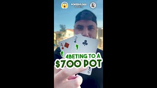 AN INSANE POT WITH 42o 🤯😱 | Poker hand on a cash game in Las Vegas Pokervlog #poker #pokervlog