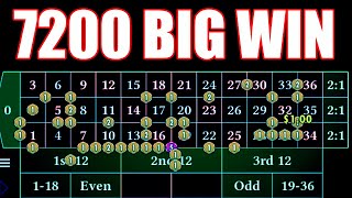 7200 BIG WIN ON LIVE ROULETTE | Best Roulette Strategy | Roulette Tips | Roulette Strategy to Win