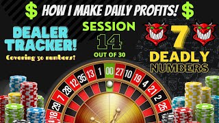 How to make money online: Roulette Strategies Session 14 (7 Deadly Numbers Roulette strategy)