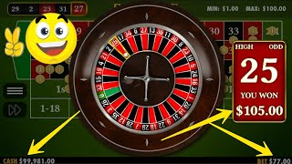 bet 77 and win 105 Dollar | Best Roulette Strategy | Roulette Tips | Roulette Strategy to Win