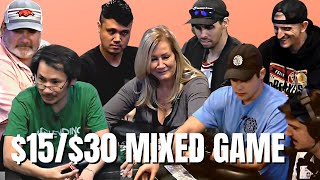 $15/$30 Limit Poker Mixed Game w/Freddie, Frankie, Rebecca, Adam, Gregg, Nic