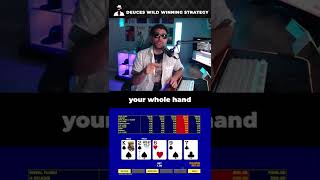 Deuces Wild Video Poker Tips! #shorts