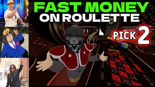 QUICK EASY MONEY on ROULETTE using PICK 2 STRATEGY on PokerStars VR