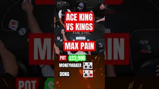 Kings vs. Ace King! Max Pain for $24,000 POT! 😡💸 #shorts #poker