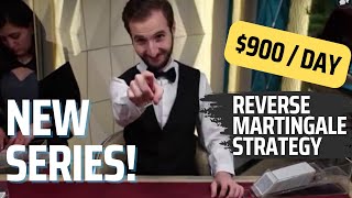 [DAY 1] $900/day REVERSE MARTINGALE blackjack strategy