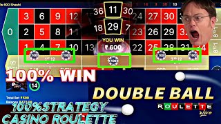 DOUBLE BALL CASINO ROULETTE STRATEGY ||  100% WIN 🔥 || DAILY 5000 WIN || INDIAN CASINO || ROULETTE