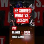 Limping ACES & Villain Shoves an INSANE Hand! 🤯🤮 #poker