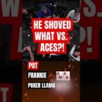 Limping ACES & Villain Shoves an INSANE Hand! 🤯🤮 #poker