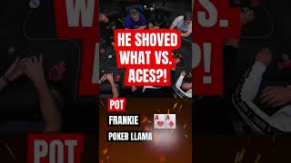 Limping ACES & Villain Shoves an INSANE Hand! 🤯🤮 #poker