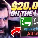 $20,000 for 1st in this HUGE HIGH ROLLER Poker Final Table!