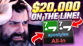 $20,000 for 1st in this HUGE HIGH ROLLER Poker Final Table!