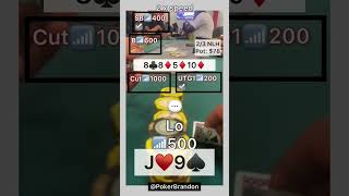 J9 off – 2check bluff – NLH – #pokerbrandon #poker #pokerstrategy  #badbeat #pokertips #pokerhands