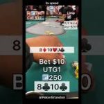 810 suit – chop bluff – #pokerbrandon #poker #pokerstrategy  #badbeat #pokertips #pokerhands