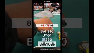 810 suit – chop bluff – #pokerbrandon #poker #pokerstrategy  #badbeat #pokertips #pokerhands