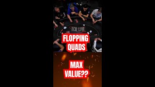 Flopping QUADS! Check RAISING for MAX Value #shorts #poker
