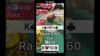 K10 off – 2 pair boat – #pokerbrandon #poker #pokerstrategy  #badbeat #pokertips #pokerHand #lapoker