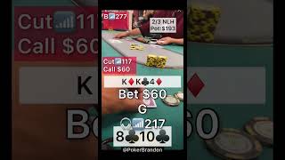 810 suit – slow roll – #pokerbrandon #poker #pokerstrategy  #pokerreels #pokertips #pokerhand