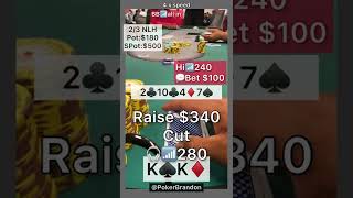 KK off – milk – #pokerbrandon #poker #pokerstrategy  #pokerreels #pokertips #pokerHand #pokerHands