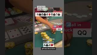 AA – escalated quick – #pokerbrandon #poker #pokerstrategy  #pokerreels #sauce #pokertok #pokerllama