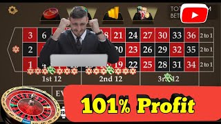 🤔Roulette 💰101%💲 Profit Strategy || Roulette Strategy To Win || Roulette 💓