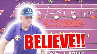 🔥BELIEVE!!🔥 30 Roll Craps Challenge – WIN BIG or BUST #198