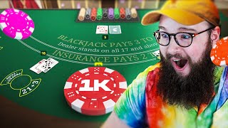 INSANE FIRST PERSON BLACKJACK HEATER SESSION! (Massive Profit)