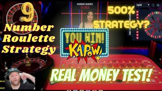 9 Number Roulette Strategy – Real Money Test