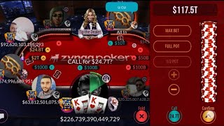 K’s VS A’s | 450T ON TABLE | KENZ | ZYNGA POKER