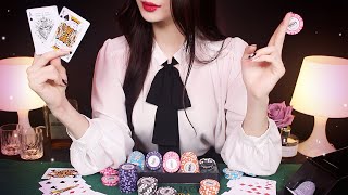 ASMR(Korean) ♠Relaxing Hotel Casino Blackjack Roleplay with Soft Spoken♦