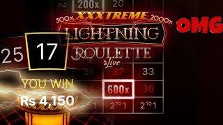 Casino lighting roulette game top win 🔥 Most lighting roulette #casino #earning #tips #viral
