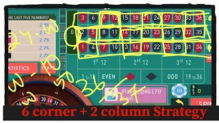6 Corner +2 Column Roulette Winning Strategy. Online Roulette. Profit in American Roulette