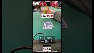 33 o – tilt call – #pokerbrandon #poker #pokerstrategy  #pokerreels #pokertips #AA  #pokerHands #ace