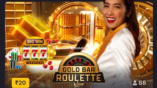 Gold Bar Roulette |Casion roulette 100% winning strategy playing 37 number | today Big win 🔥😱