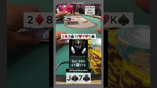 J7 o – max value? – #pokerbrandon #poker #pokerstrategy  #pokerreels #pokertips #AA  #pokerHands #kk